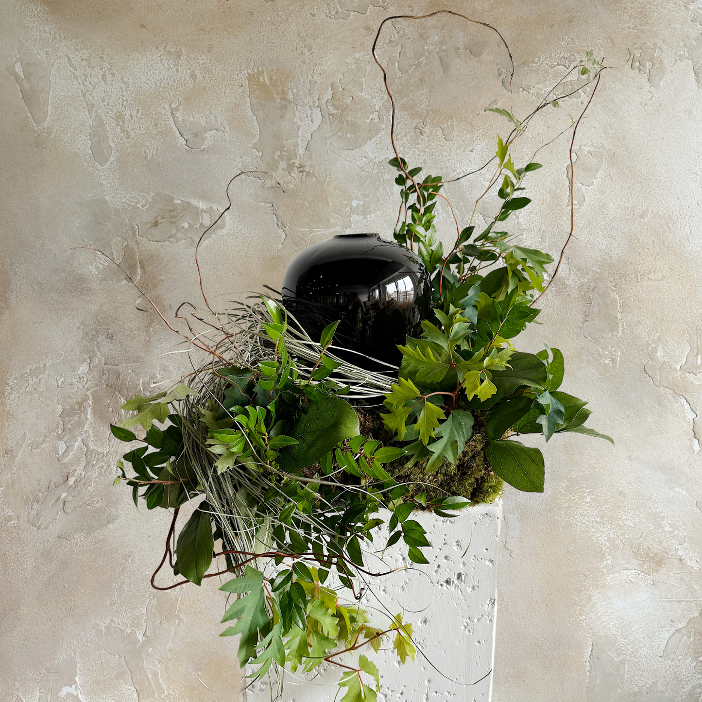 tabletop greenery wreath